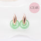 Chic Jade Donut Ear Studs
