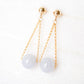 Dangling Lavender Jade with Classic Ear Studs