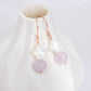 Pink Amethyst and Clover MOP Hook Earrings