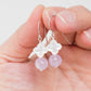 Pink Amethyst and Clover MOP Hook Earrings