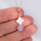 Pink Amethyst and Clover MOP Necklace