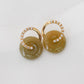 Cross Loop Jade Earrings D30G