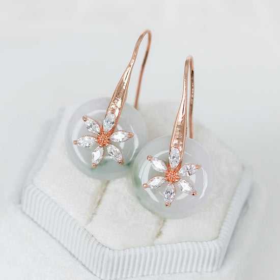 Daisy Hook Jade Earrings D78R