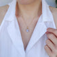 Blue Lace Agate with Pearl Cluster Necklace