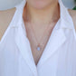Blue Lace Agate with Pearl Cluster Necklace