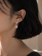 Dainty Floral Ear Studs with Pink Amethyst