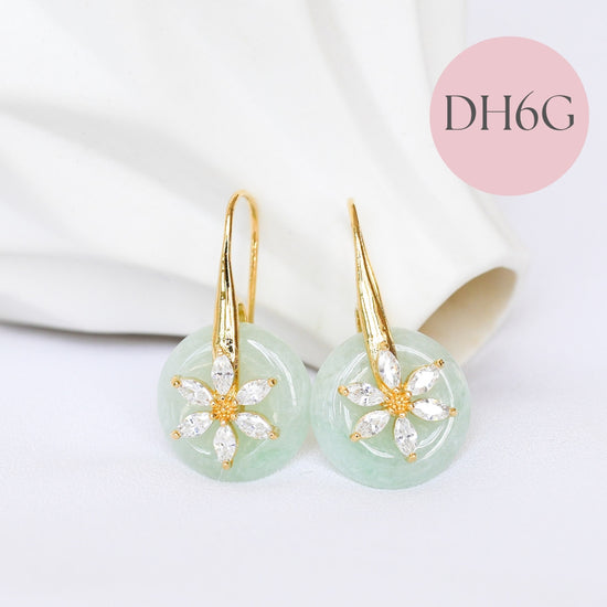 Daisy Hook Jade Earrings