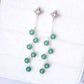 Dangling Glacial Teal Jade with Intricate Ear Studs