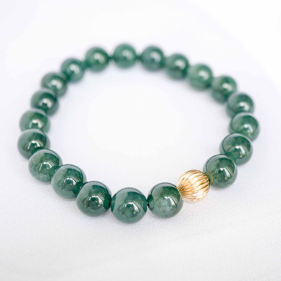 Dark Glacial Teal Jade Bracelet GJ2