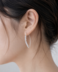 White Jade Arc Earrings A2