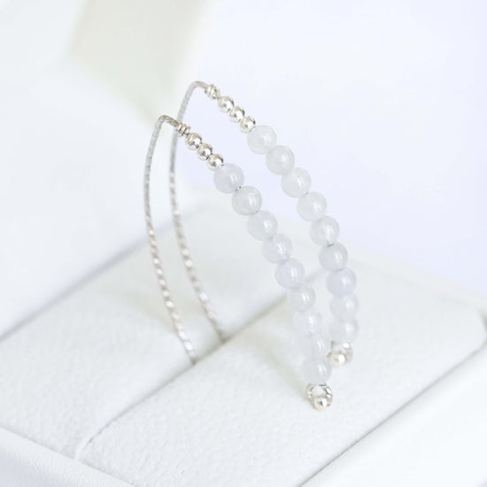 White Jade Arc Earrings A1