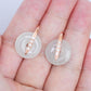 Chic CZ Hook Earrings with White Jade