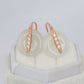 Chic CZ Hook Earrings with White Jade