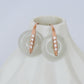 Chic CZ Hook Earrings with White Jade