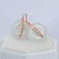 Chic CZ Hook Earrings with White Jade