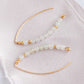 White Jade Arc Earrings A1