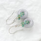 Vivid Lavender Jade with Emerald Vine Earrings - Dapped Hook