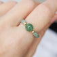 Sage Green and Forest Green Accent Jade Ring