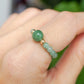 Sage Green and Forest Green Accent Jade Ring