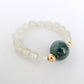 White and Pine Accent Jade Ring