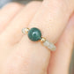 White and Pine Accent Jade Ring