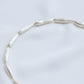 Elongated Pearl Choker Necklace