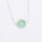 Floating Green Jade Necklace - Ball Chain