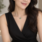 Floating Green Jade Necklace - Ball Chain