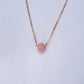Floating Pink Opal Choker Necklace