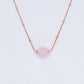 Floating Rose Quartz Necklace - Ball Chain