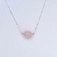 Floating Rose Quartz Necklace - Ball Chain