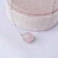 Floating Rose Quartz Necklace - Ball Chain