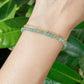 Tiny Jade and Chain Layered Bracelet JB5