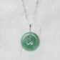 Green Jade Paperclip Necklace