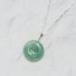 Green Jade Paperclip Necklace