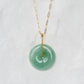 Green Jade Paperclip Necklace