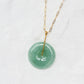 Green Jade Paperclip Necklace