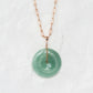 Green Jade Paperclip Necklace