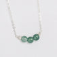 Triple Glacial Teal Jade Necklace