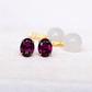Garnet with Detachable Light Jade Dangle in 14K