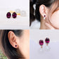Garnet with Detachable Light Jade Dangle in 14K