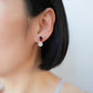 Garnet with Detachable Light Jade Dangle in 14K