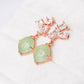 Geometric Earrings with Prehnite