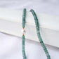 Teal Jade with Pearl Accent Choker Necklace