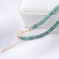 Teal Jade with Pearl Accent Choker Necklace