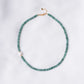 Teal Jade with Pearl Accent Choker Necklace