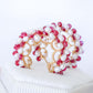 Pearl and Ruby Encrusted Glitzy Hoop Earrings