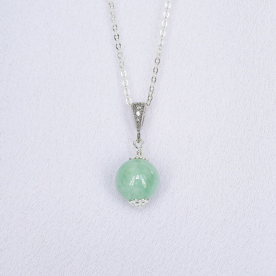 Apple Green Jade Pendant Necklace
