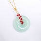 Jade with Ruby Vine Necklace