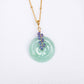 Green Jade with Tanzanite Vine Necklace